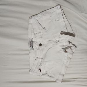 Hollister White Denim Shorts Size 0